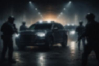 Night operation around a vehicle in a tunnel