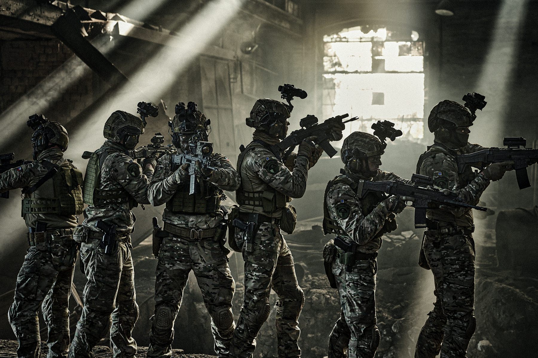 Unit in formation in a hall
